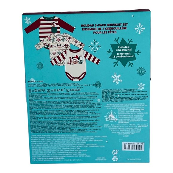 Disney Store Mickey Mouse and Friends Holiday Bodysuit Set for Baby 0-3M - Picture 6 of 6